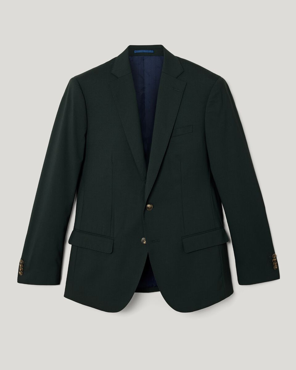 Slim stretch wool premium tailored jacket, Dark Khaki, hi-res